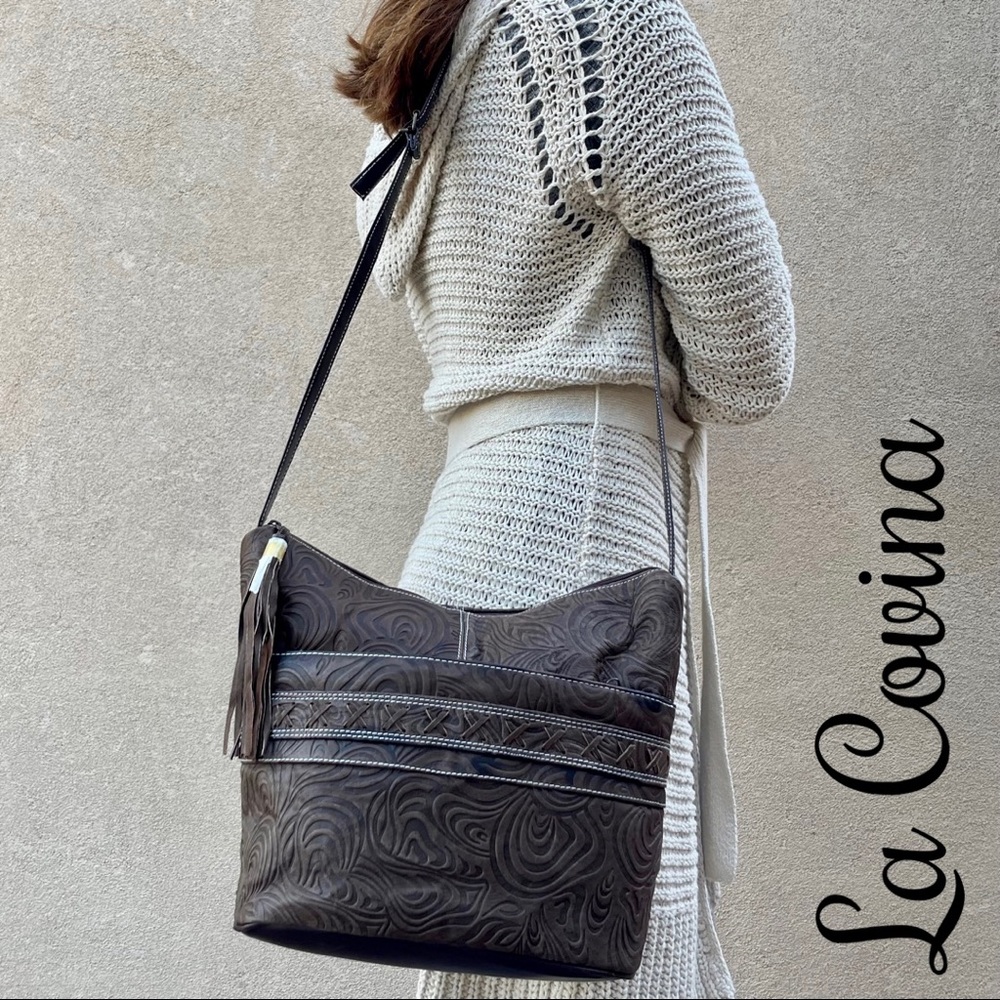 🆕La Covina | Conquistador | Spanish Inspired |Embossed | Leather Crossbody Bag